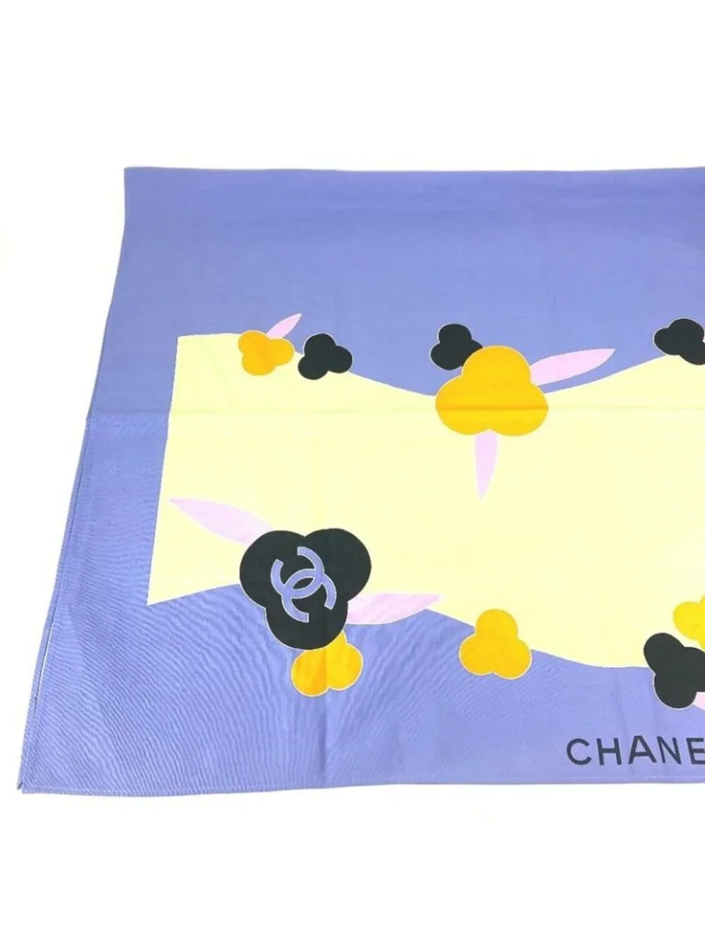 Chanel Towel Interior CC Coco Mark Logo Cotton Purple